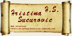 Hristina Šućurović vizit kartica